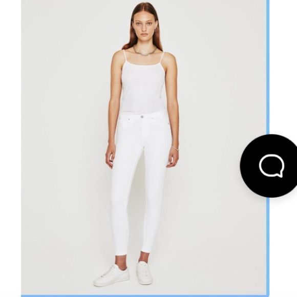 Women’s  LEGGING ANKLE Ag Adriano Goldschmied White size 29R - Picture 1 of 16